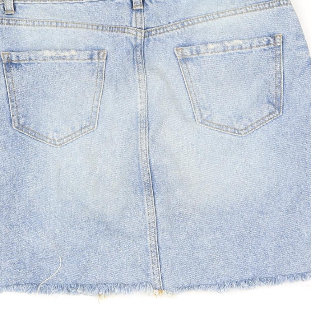 New Look Womens Blue Flare Skirt Size 8