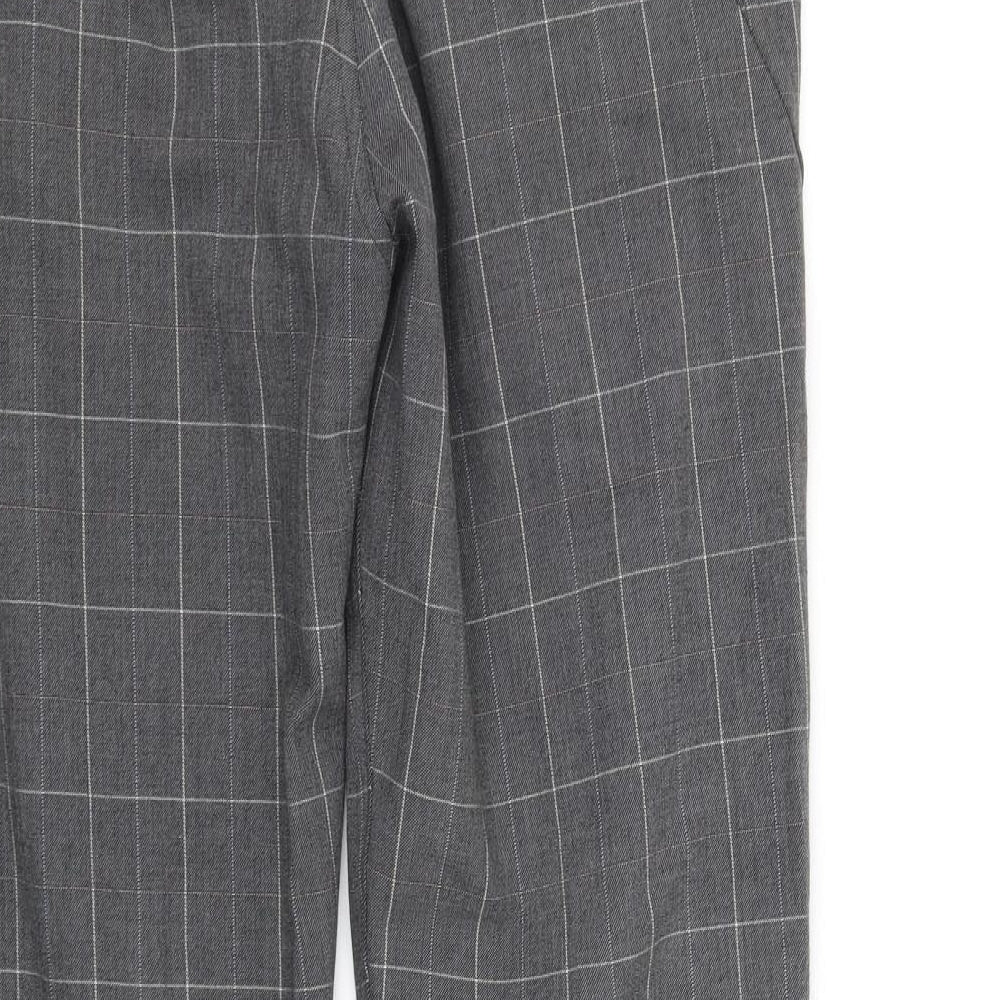 Element Womens Grey Check Trousers Size 34 in L27 in