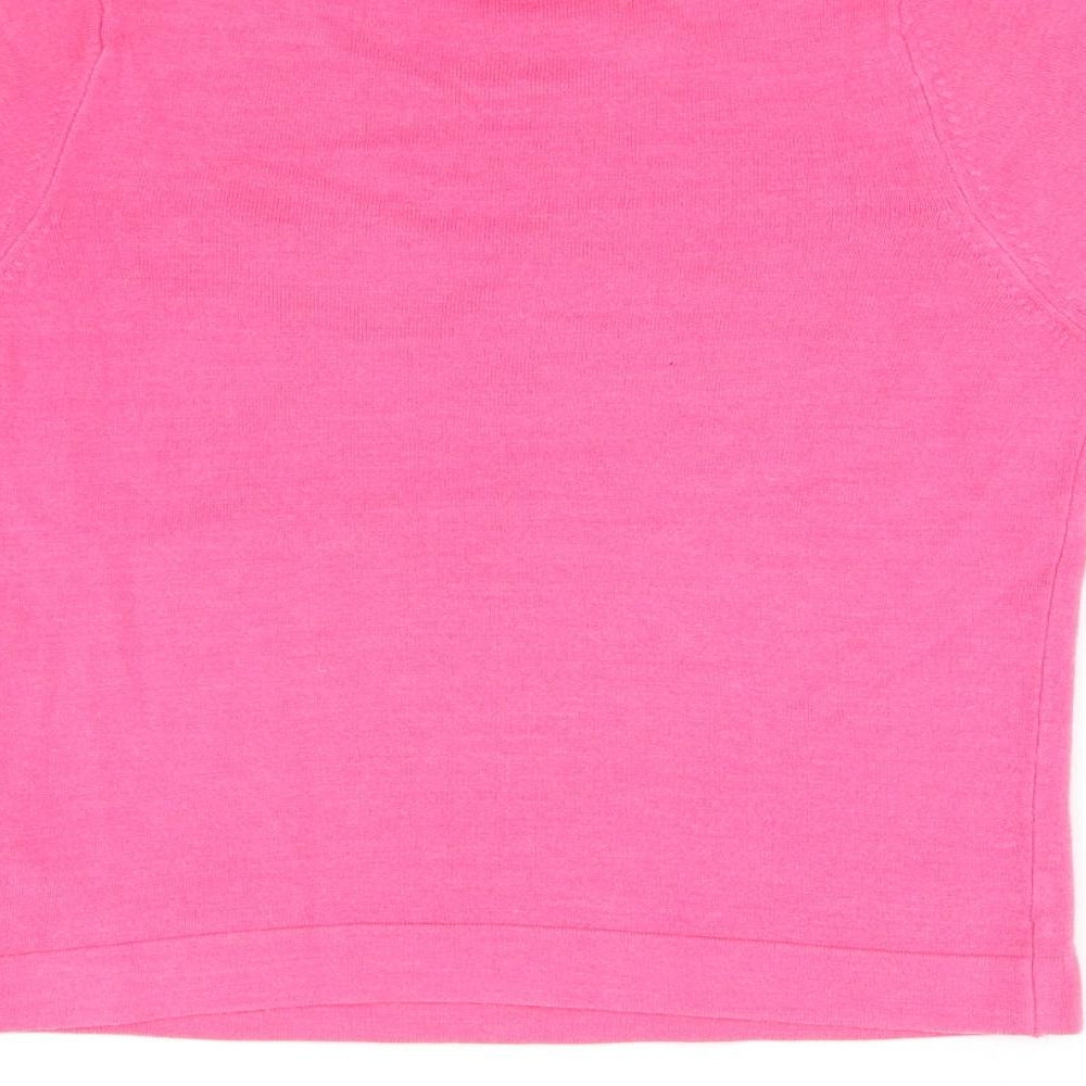 Classic Womens Pink Basic T-Shirt Size 12