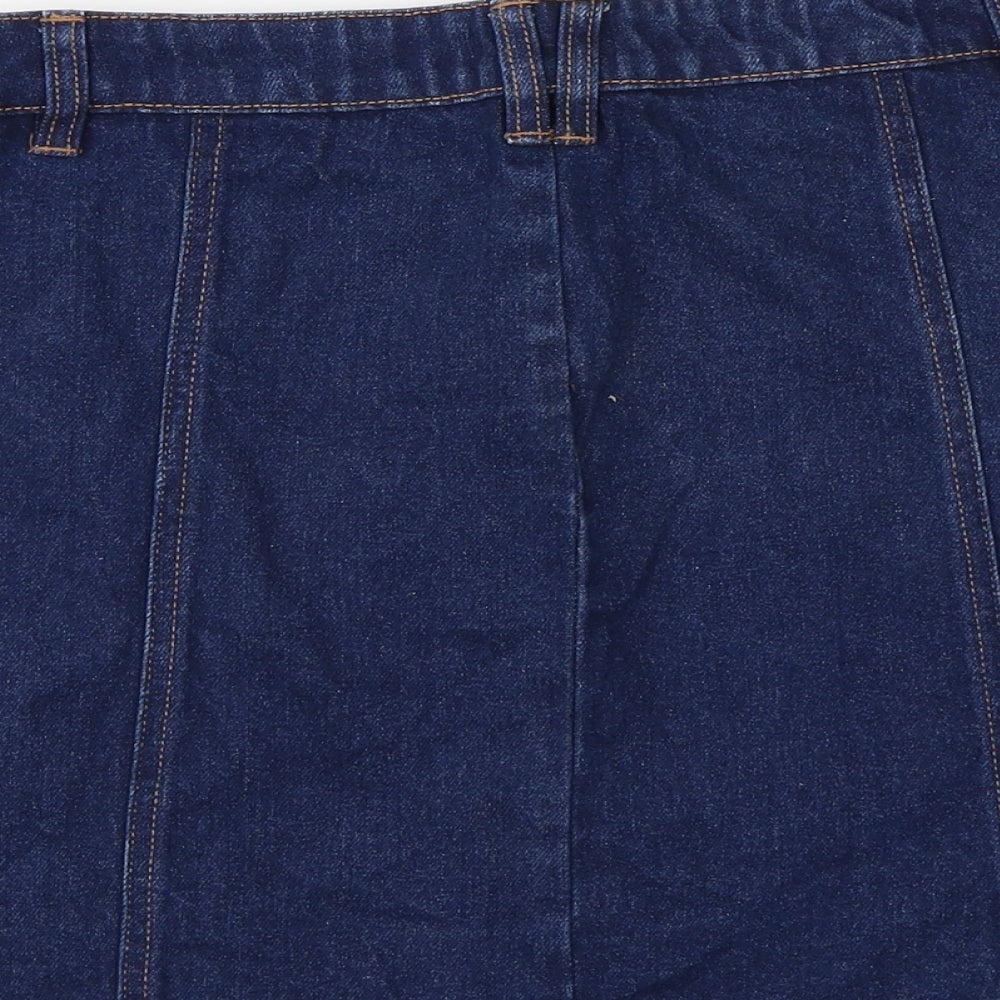 Papaya Womens Blue A-Line Skirt Size 10