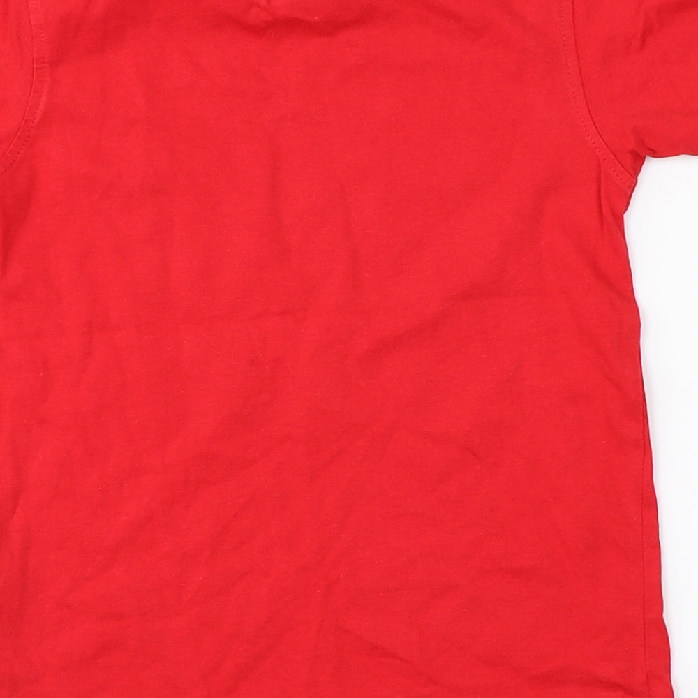 George Boys Red Basic T-Shirt Size 6-7 Years