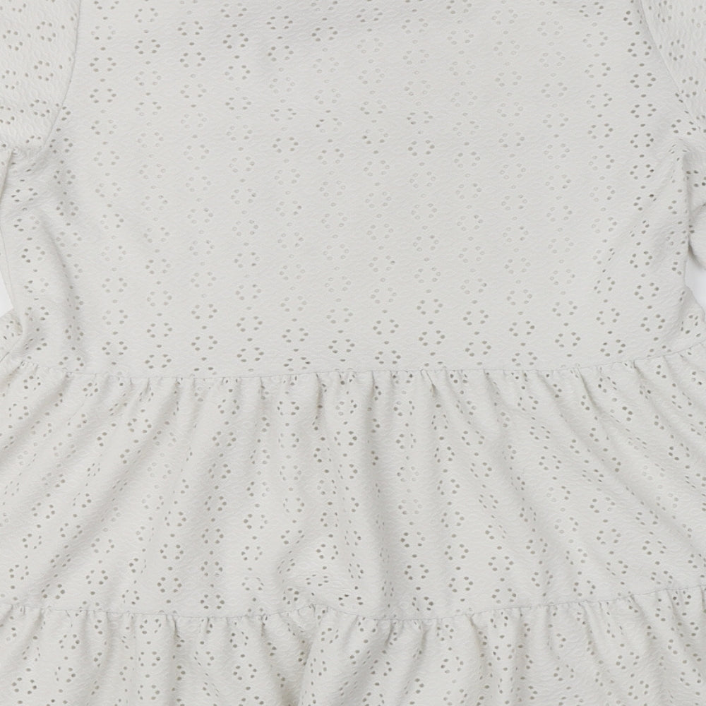 New Look Womens White Basic Blouse Size 12