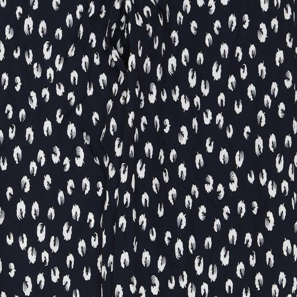 Marks and Spencer Womens Blue Floral Trousers Size 10 L26 in