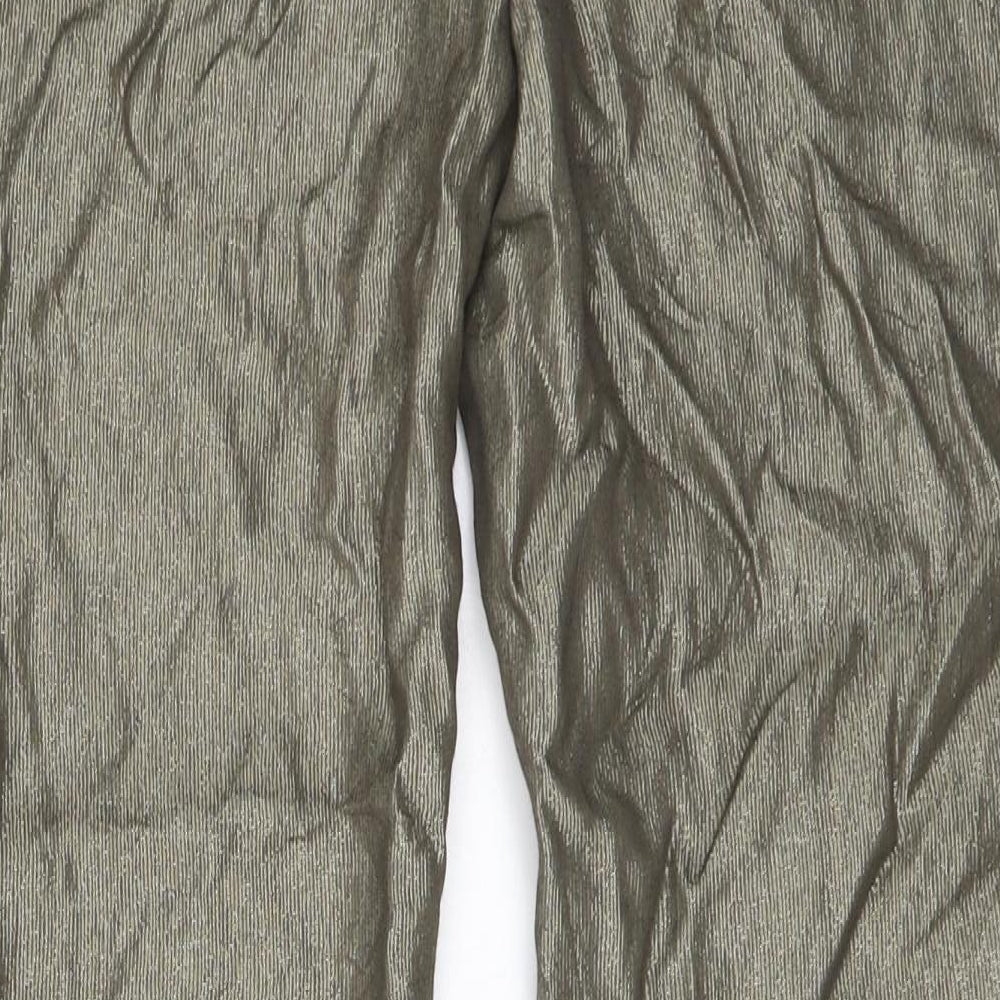 Monsoon Womens Gold Trousers Size 10 L24 in