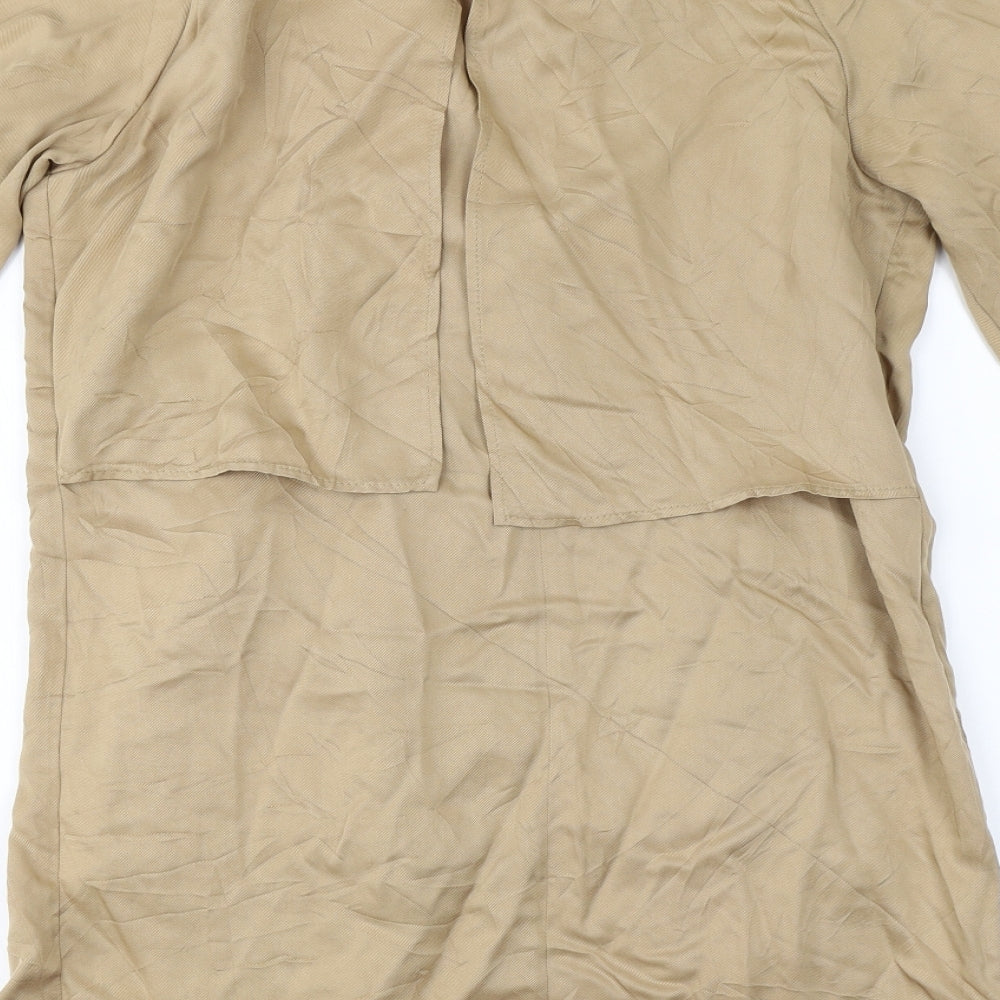Topshop Womens Beige Jacket Coat Size 8