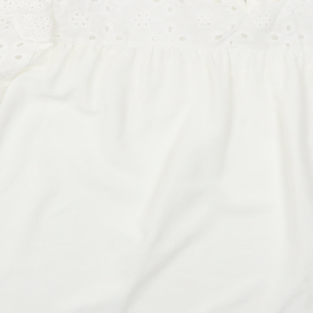 SheIn Womens White Basic Blouse Size XL