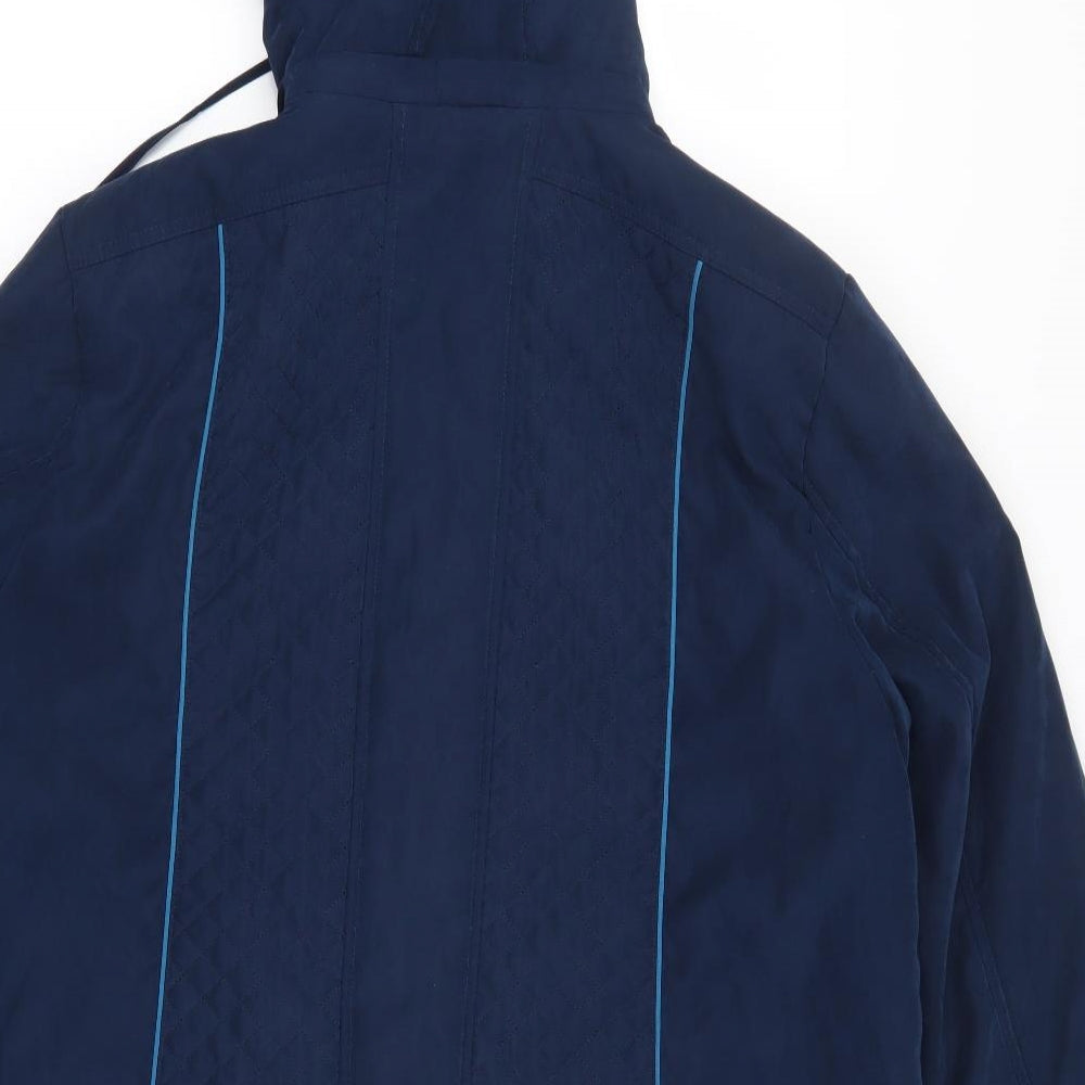Anna Rose Womens Blue Overcoat Coat Size 2XL