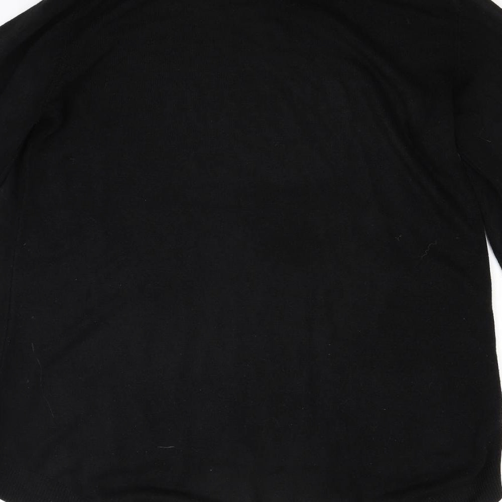 F&F Womens Black Knit Pullover Jumper Size 12