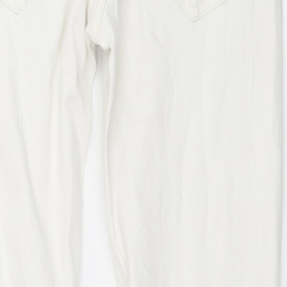 H&M Womens White Denim Straight Jeans Size 33 in L28 in