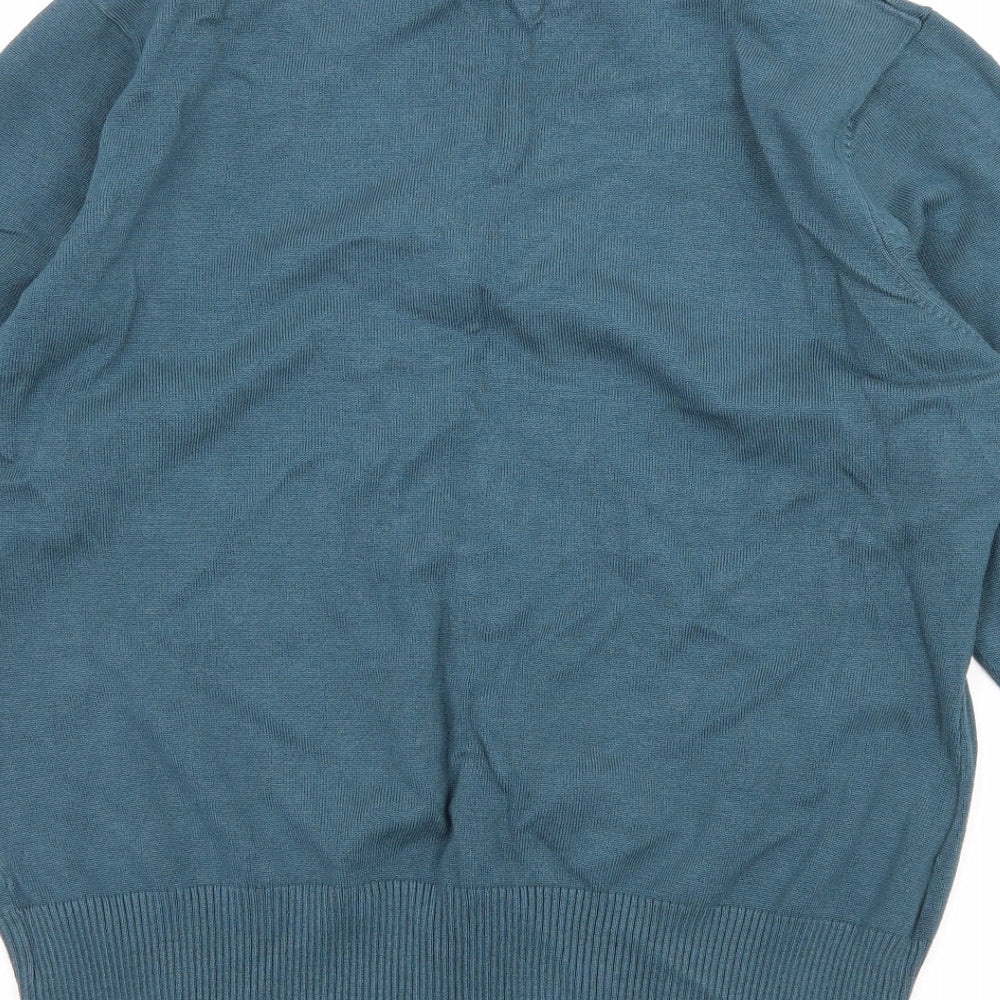 John Lewis Womens Blue Knit Pullover Jumper Size XL