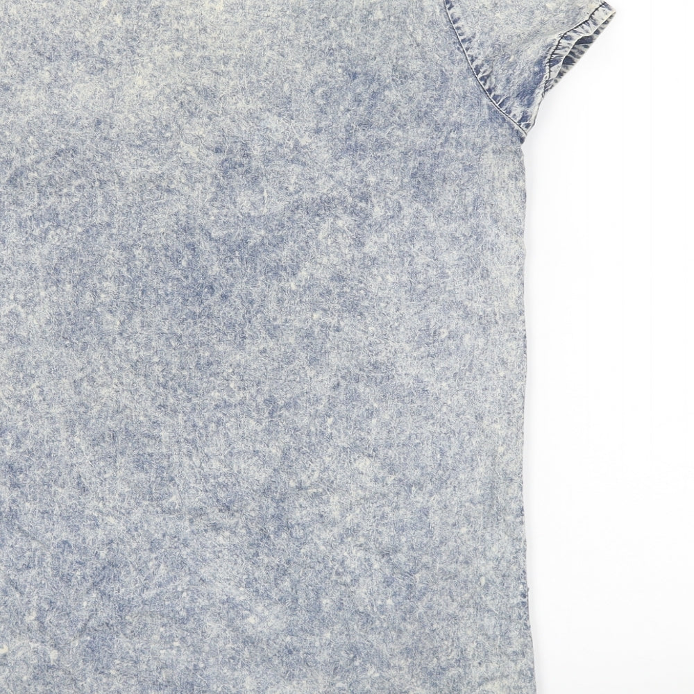 Paper Scissors Womens Blue Denim Shift Size 8 - Acid wash