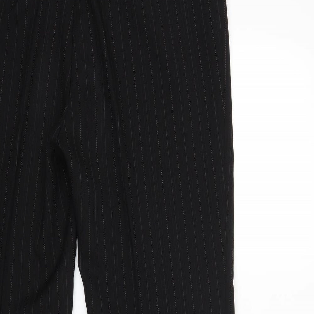 Atmosphere Womens Black Striped Trousers Size 16 L29 in