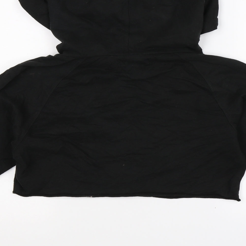 Pineapple Womens Black Pullover Hoodie Size XS - Cropped