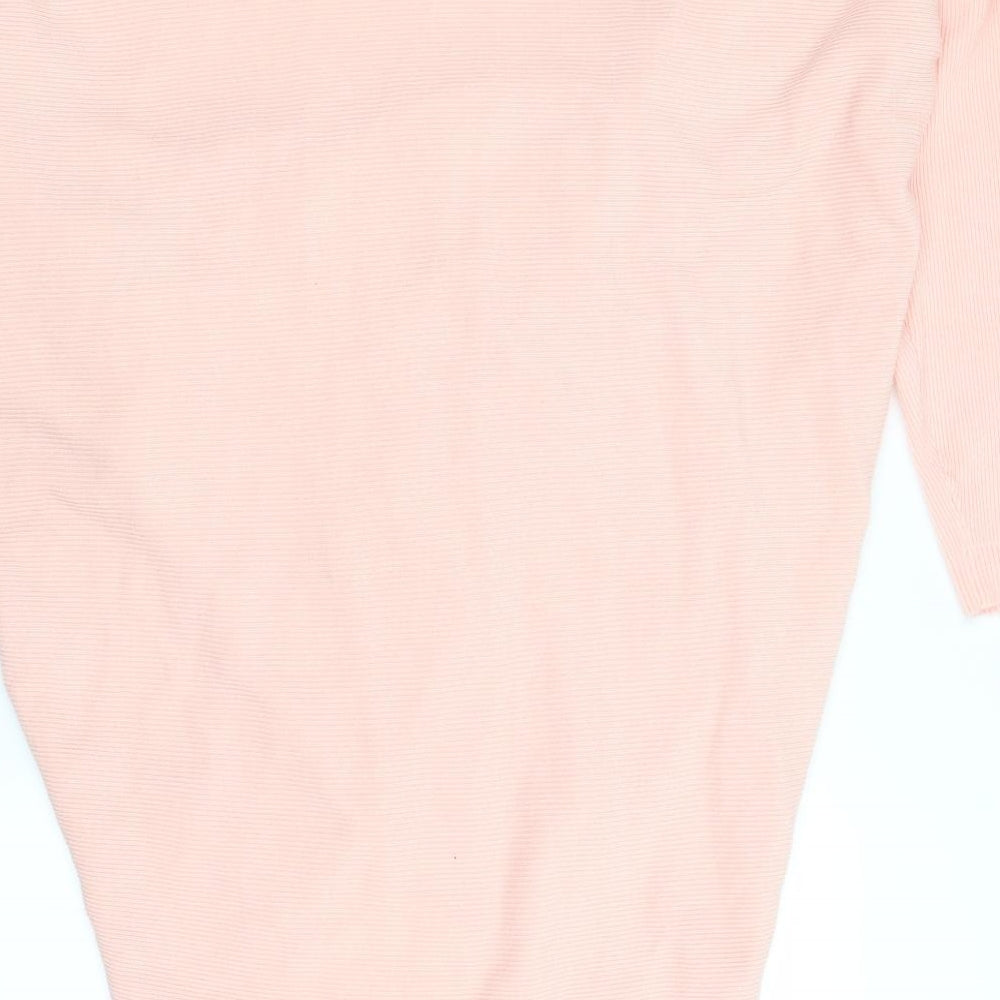 Studio Womens Pink Knit Pullover Jumper One Size