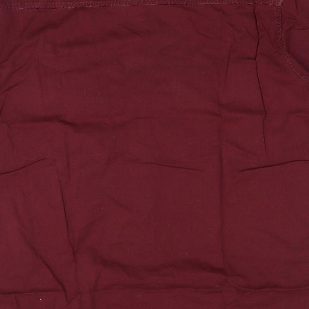 St.George's Mens Red Button-Up Size L