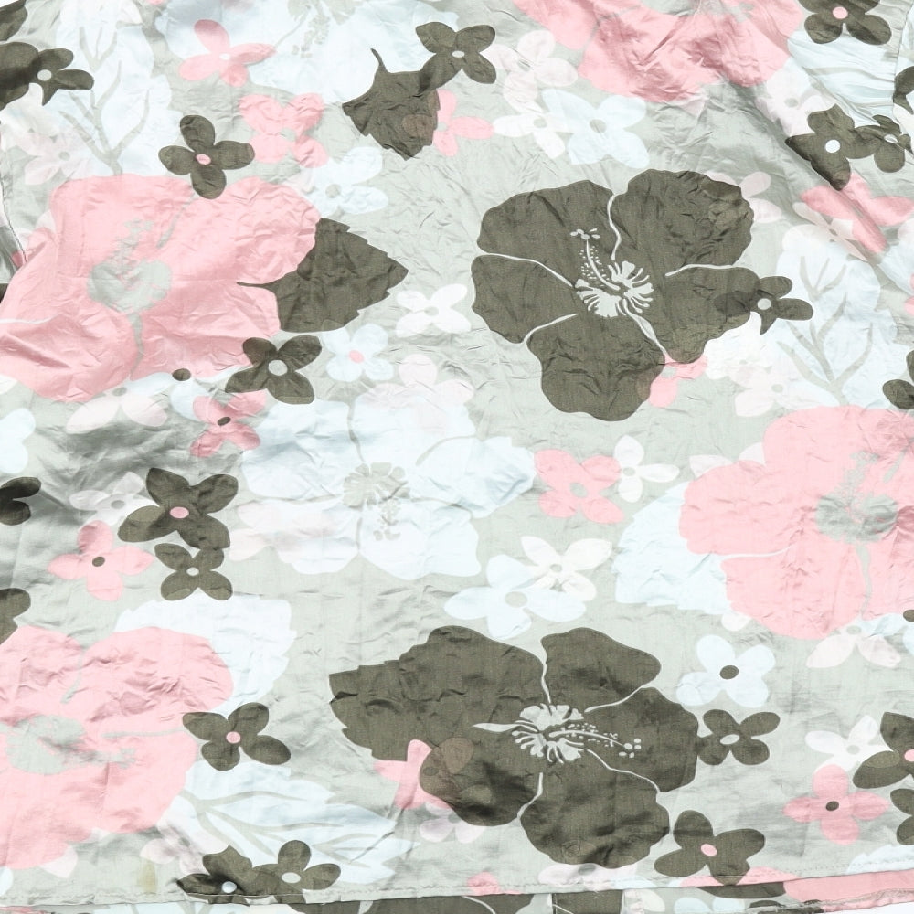 Taifun Womens Green Floral Basic Button-Up Size 18