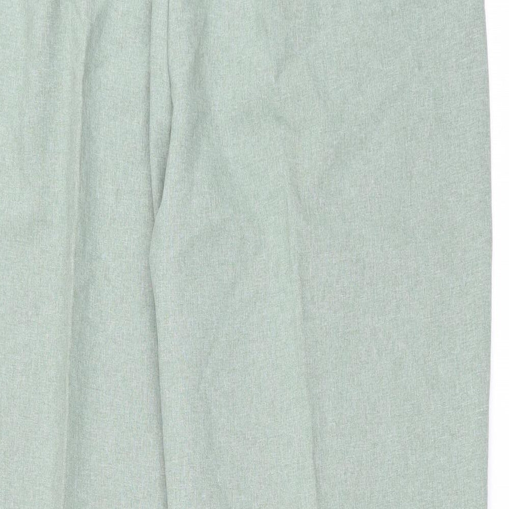 Preworn Womens Green Trousers Size 24 L29 in - pleated front