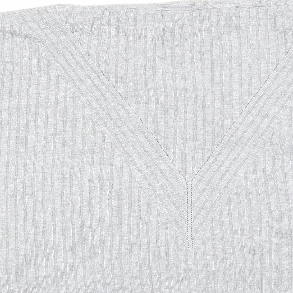 Marks & Spencer Womens Grey Pullover Jumper Size M - buttons side detail