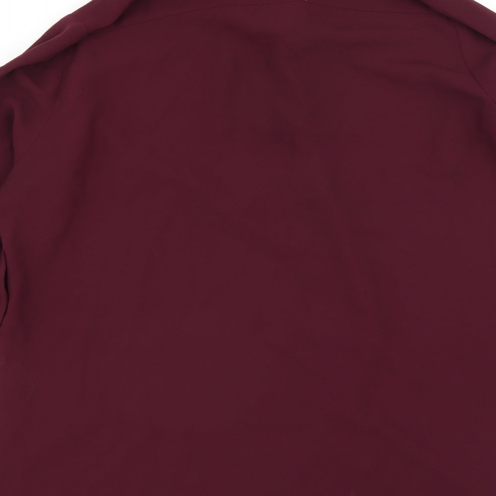 Very Womens Purple Basic Blouse Size 14 - sheer