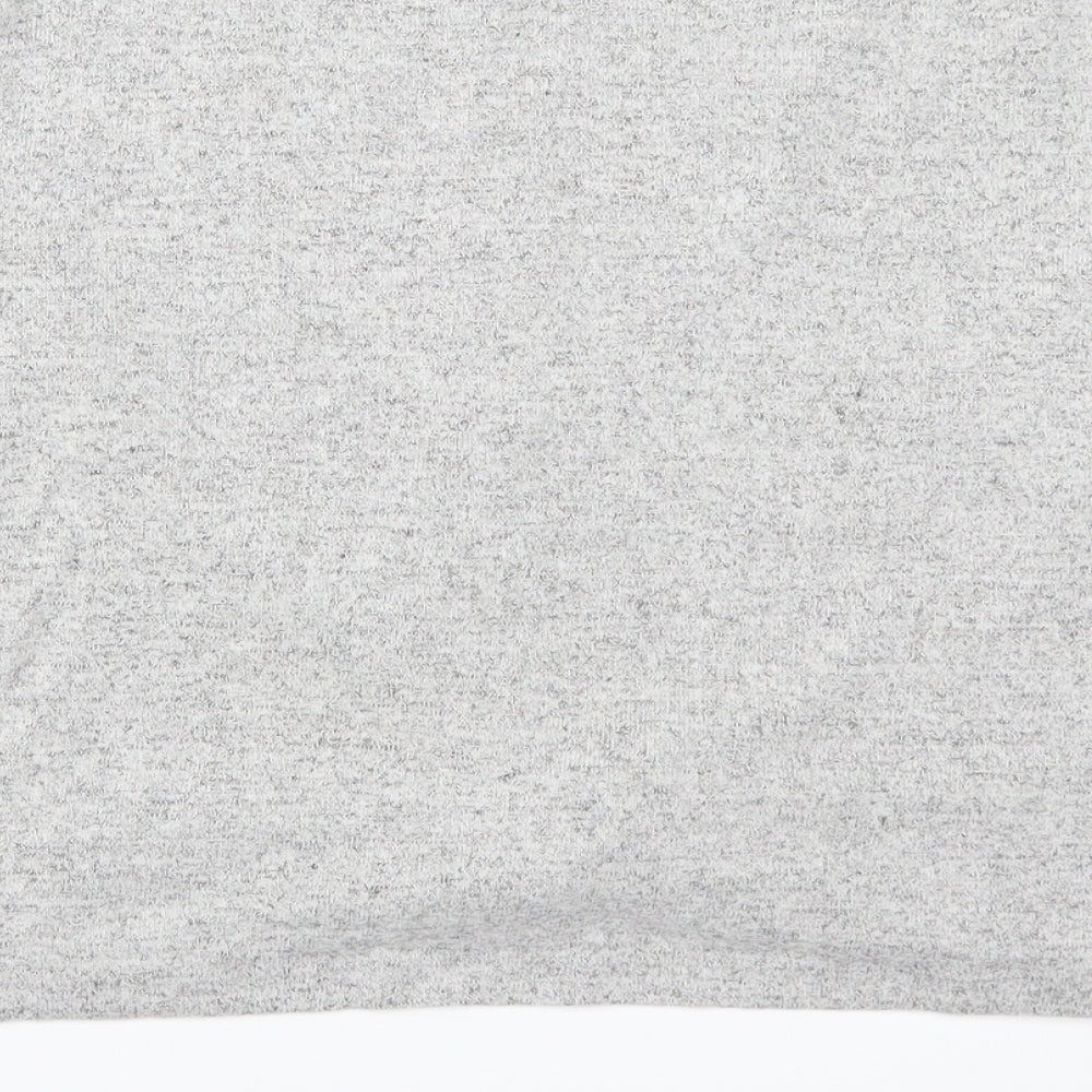 Lipsy Womens Grey Solid Top Pyjama Top Size 18 - Twist Front