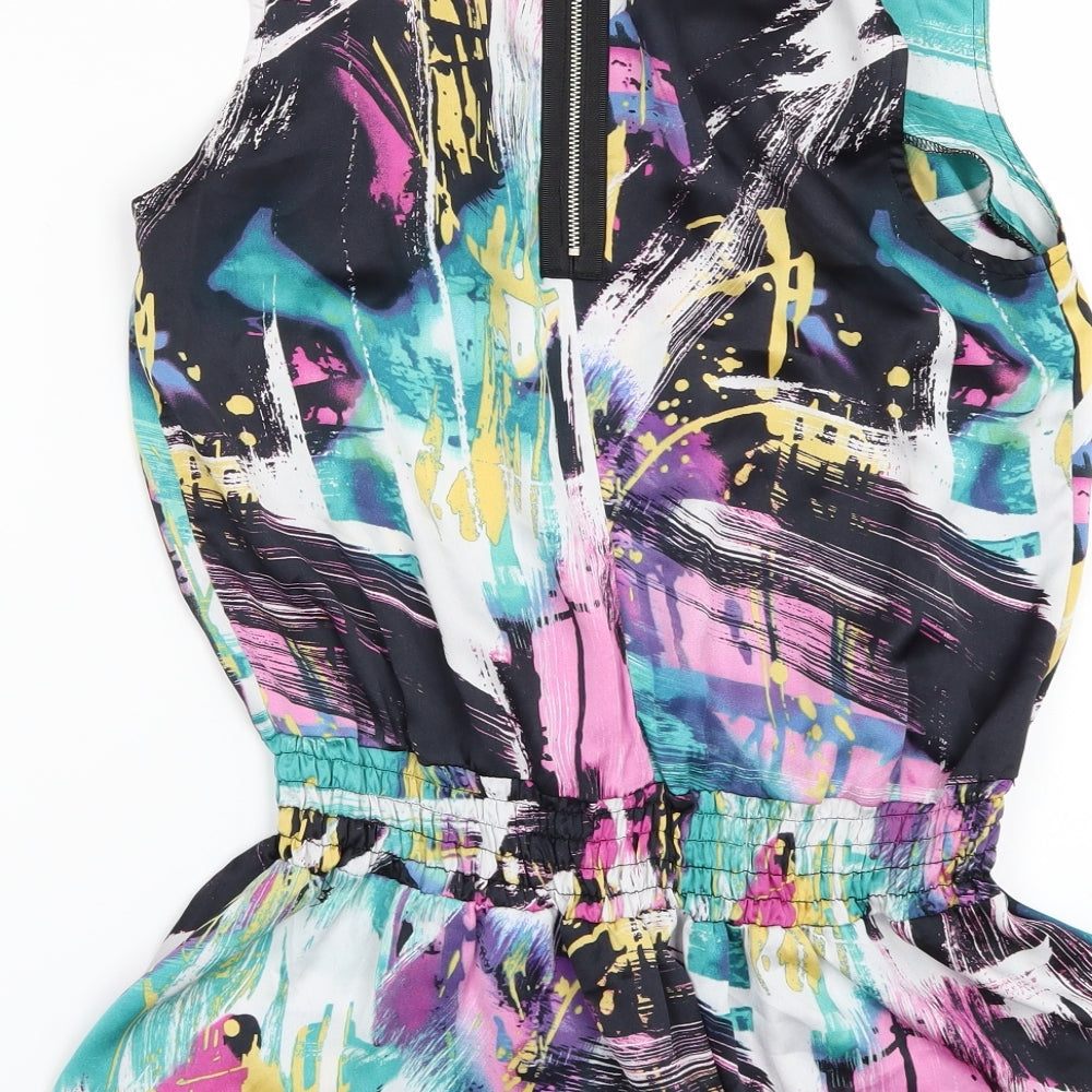 Primark Womens Multicoloured Geometric Tunic Blouse Size 10