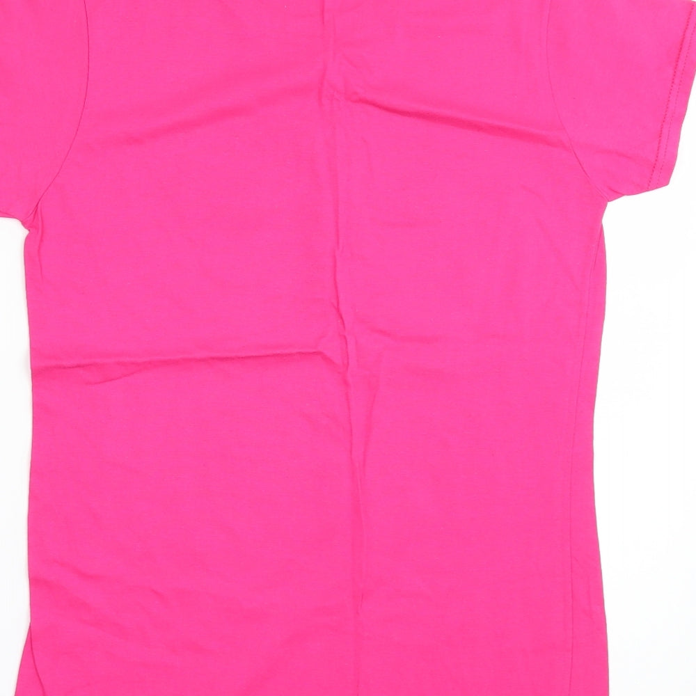 Gildan Womens Pink Basic T-Shirt Size XL - BRITISH SUPERBIKES