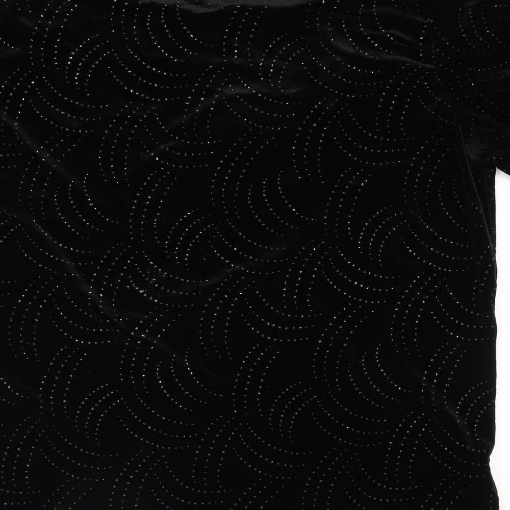 AMARANTO Womens Black Basic T-Shirt Size 18