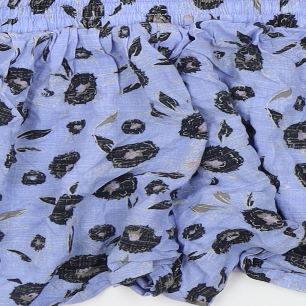 NEXT Girls Blue Floral Hot Pants Shorts Size 10 Years
