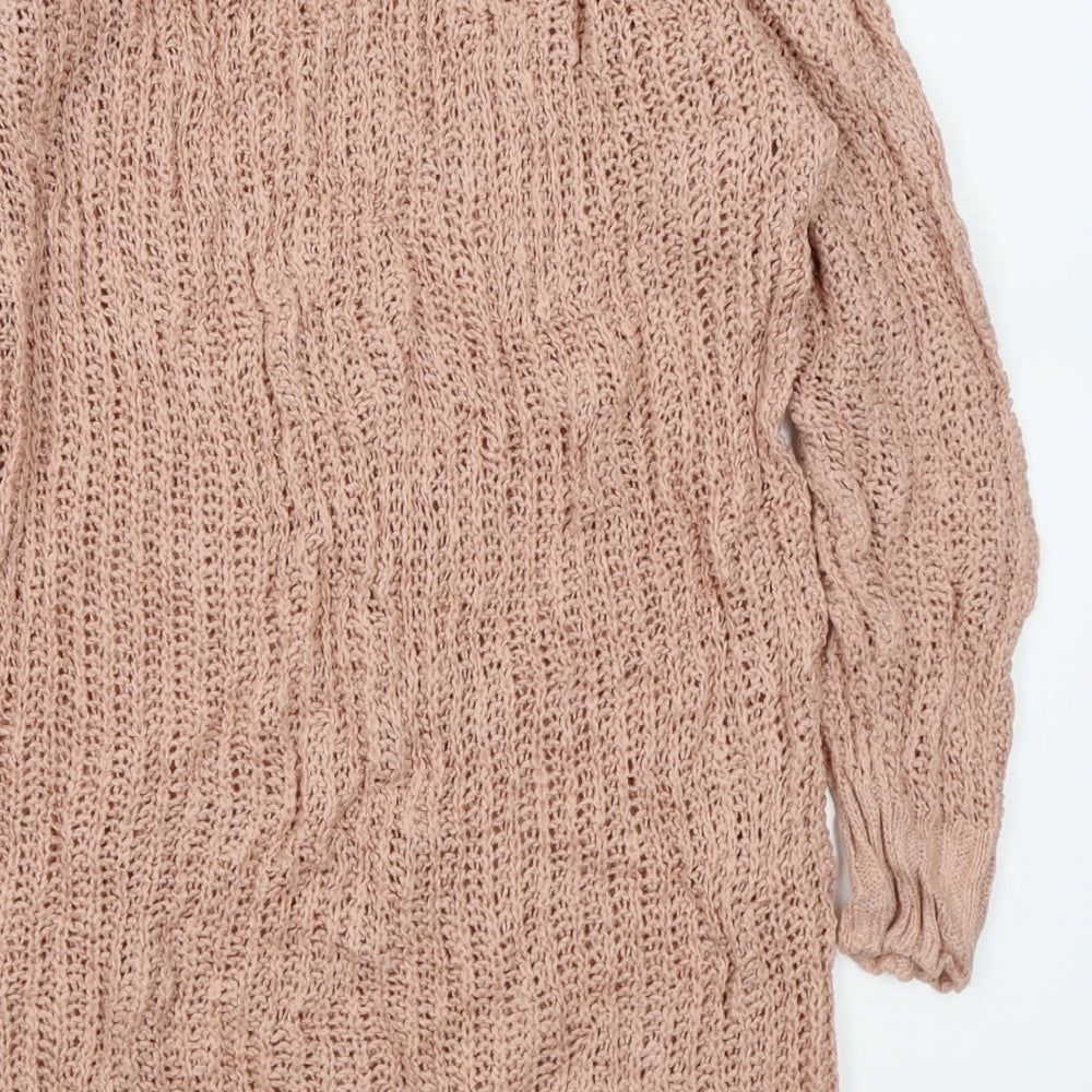Boohoo Womens Pink Pullover Jumper Size S