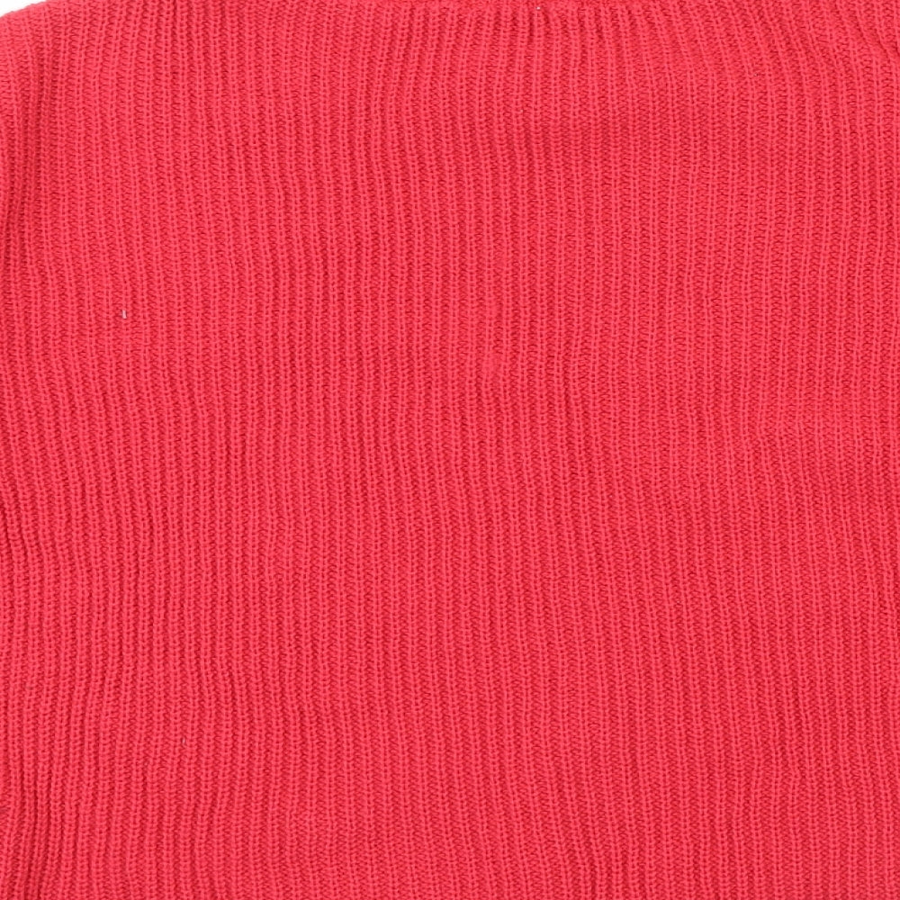 Boohoo Womens Pink Pullover Jumper Size 8