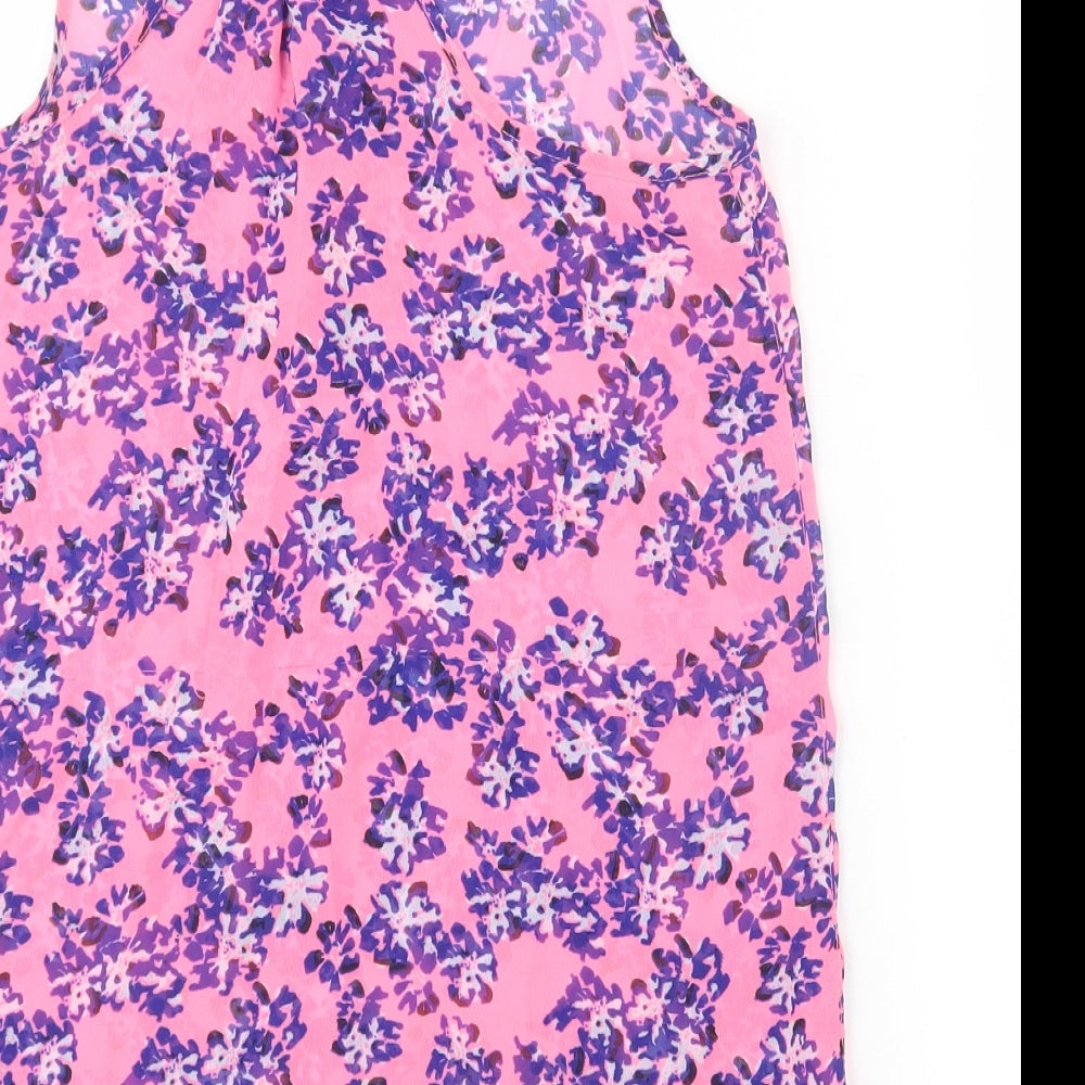 Young Dimension Girls Pink Geometric Basic Blouse Size 11-12 Years