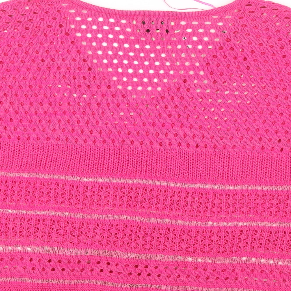 Papaya Womens Pink Knit Pullover Jumper Size M