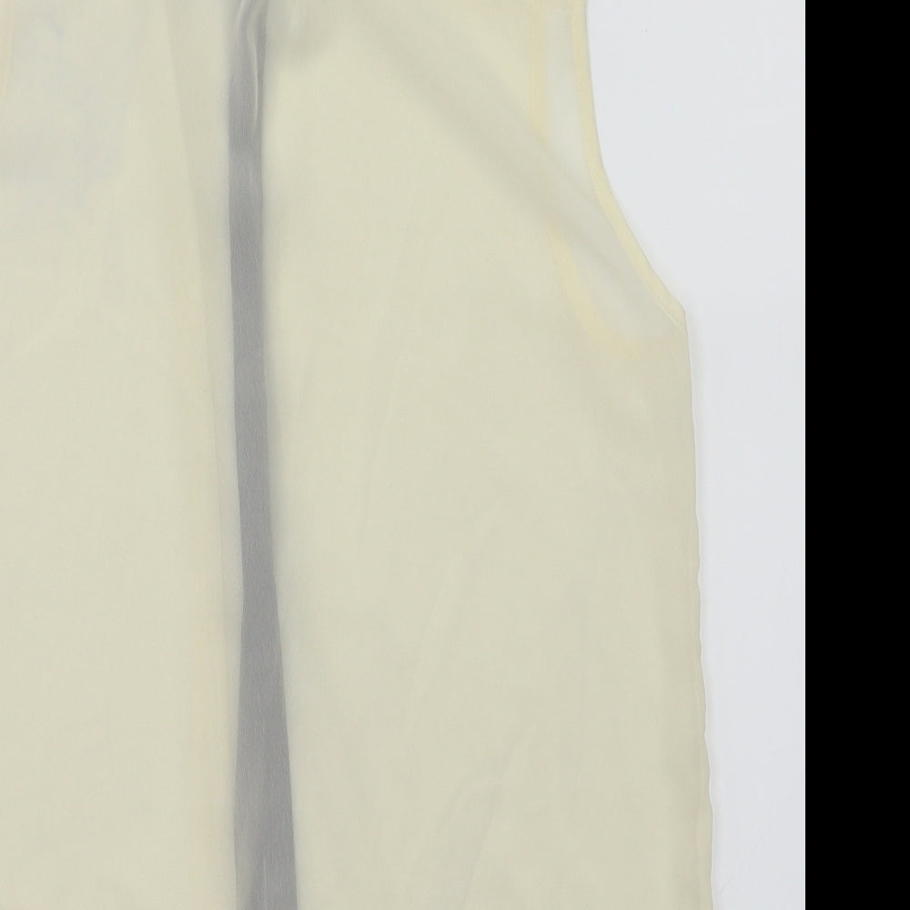 Candy Couture Womens Ivory Basic T-Shirt Size 14