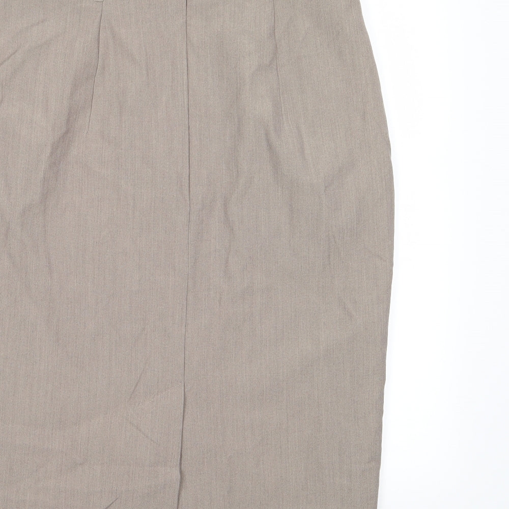 Marks & Spencer Womens Green Rayon A-Line Skirt Size 12