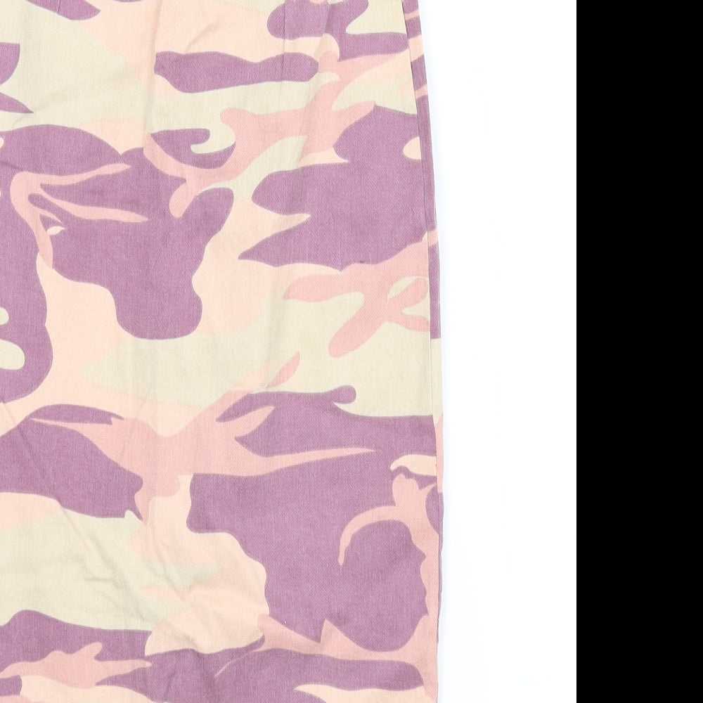 Primark Womens Purple Camouflage Straight & Pencil Skirt Size 4