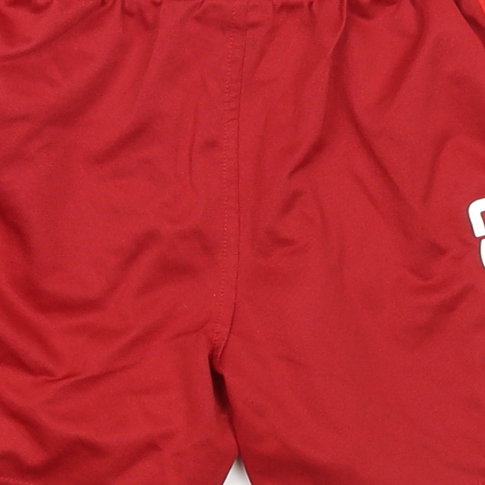 UEFA Euro 2016 Boys Red Colourblock Sweat Shorts Size 7-8 Years - Spain