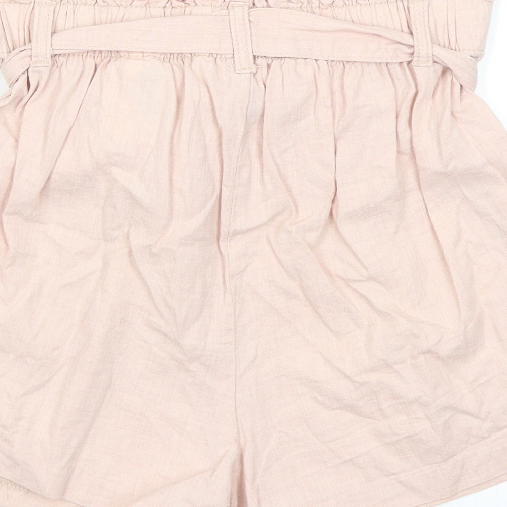 Divided Womens Pink Paperbag Shorts Size 6