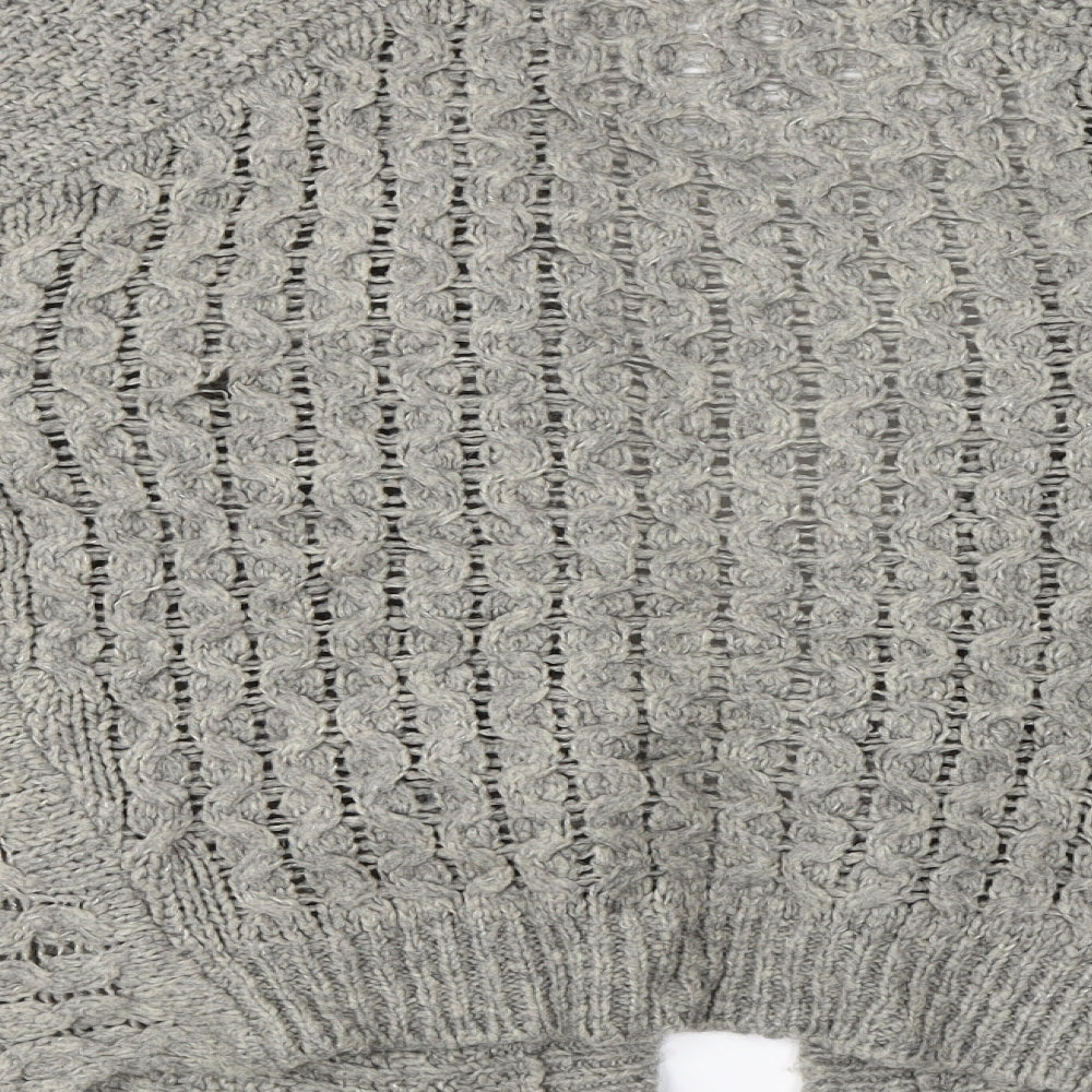 Papaya Womens Grey Cardigan Jumper Size S