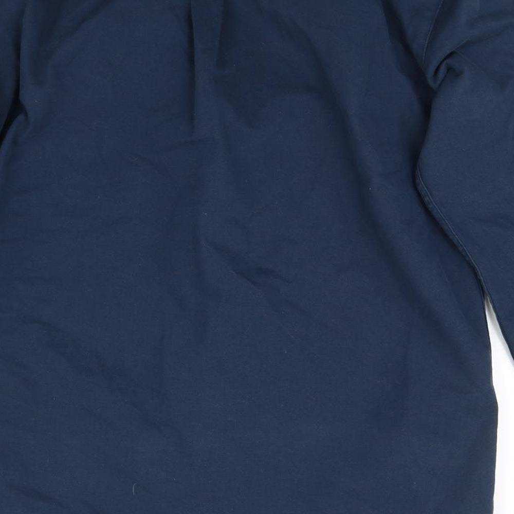 Pull&Bear Womens Blue Basic Button-Up Size S