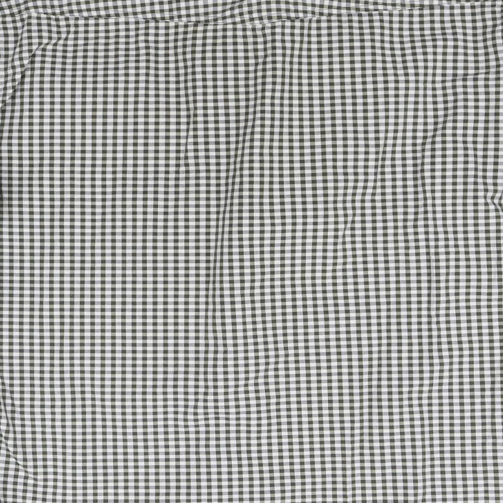Red Herring Womens White Check Basic Button-Up Size L