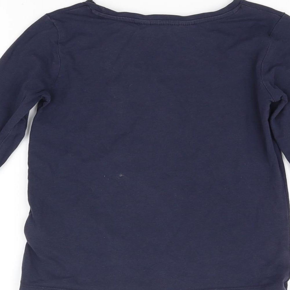 H&M Girls Blue Basic T-Shirt Size 5-6 Years - NEW YORK