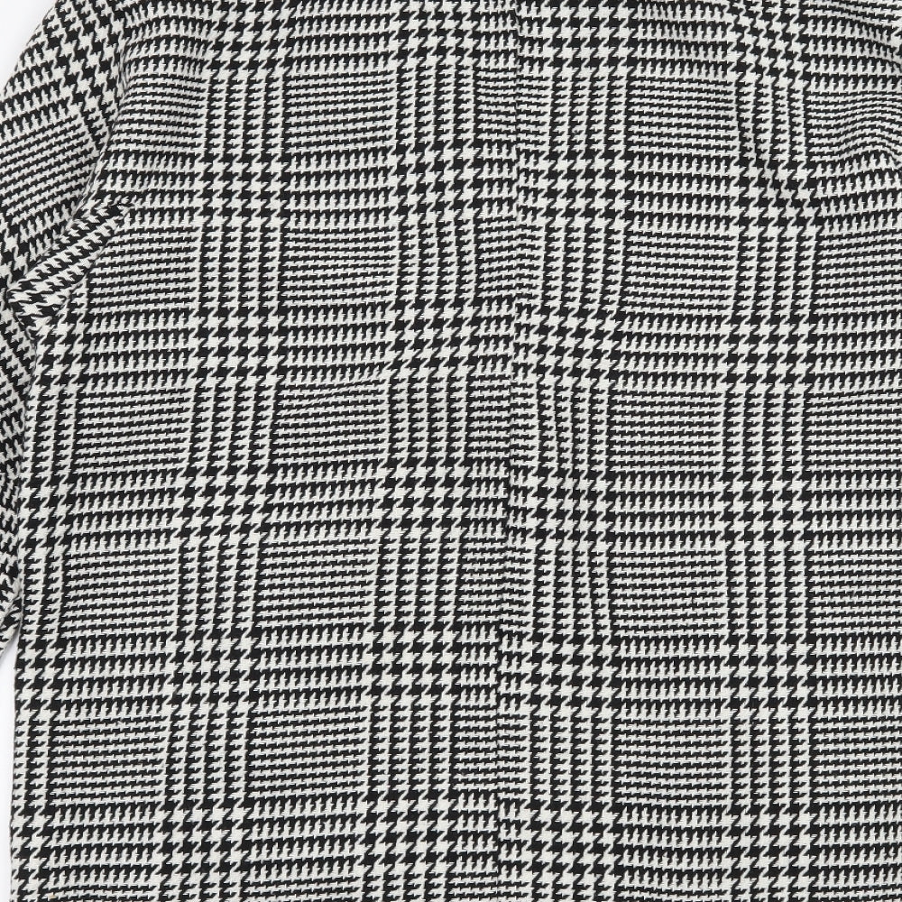 Double 11 Womens Black Houndstooth Jacket Blazer Size S