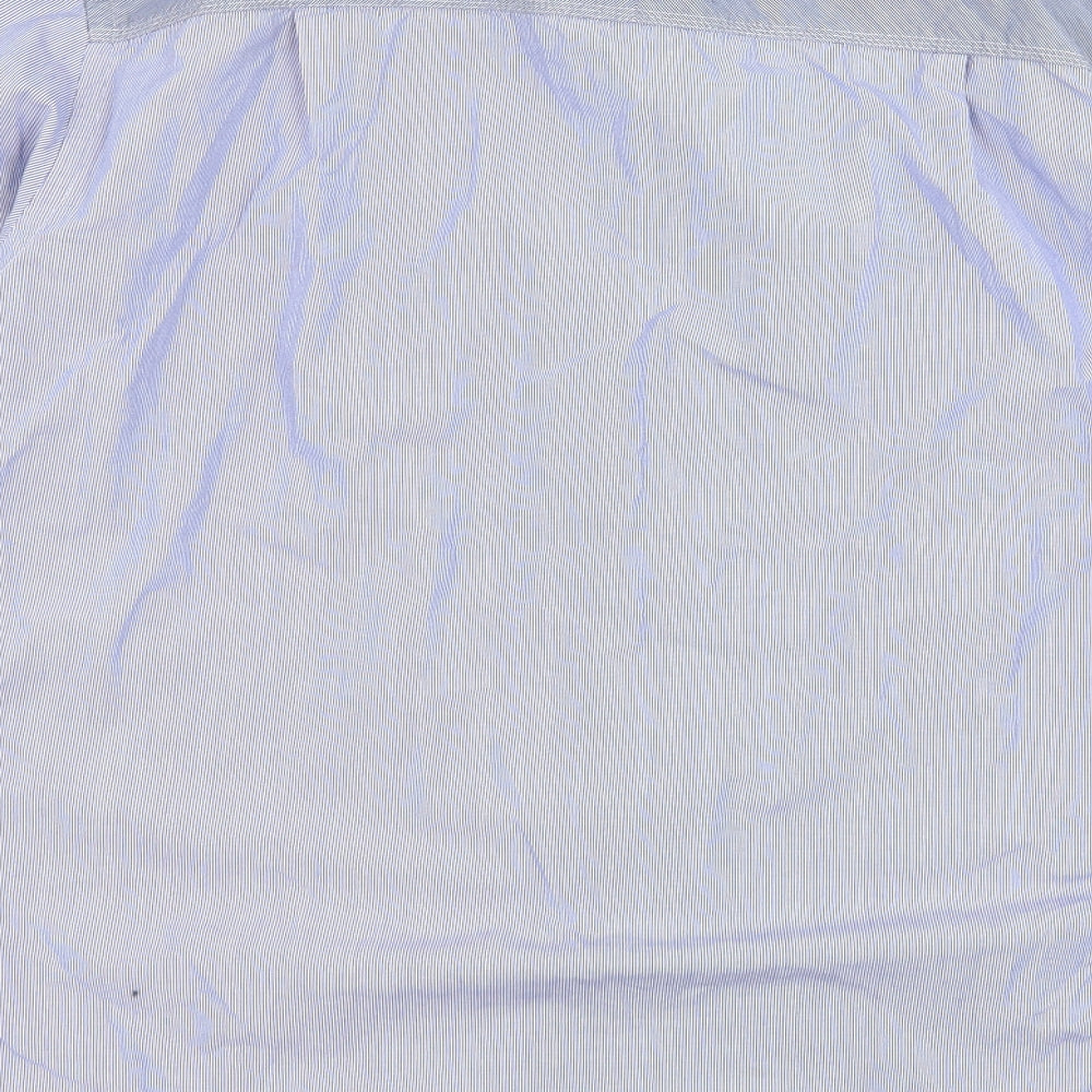 NEXT Mens Blue Striped Button-Up Size M
