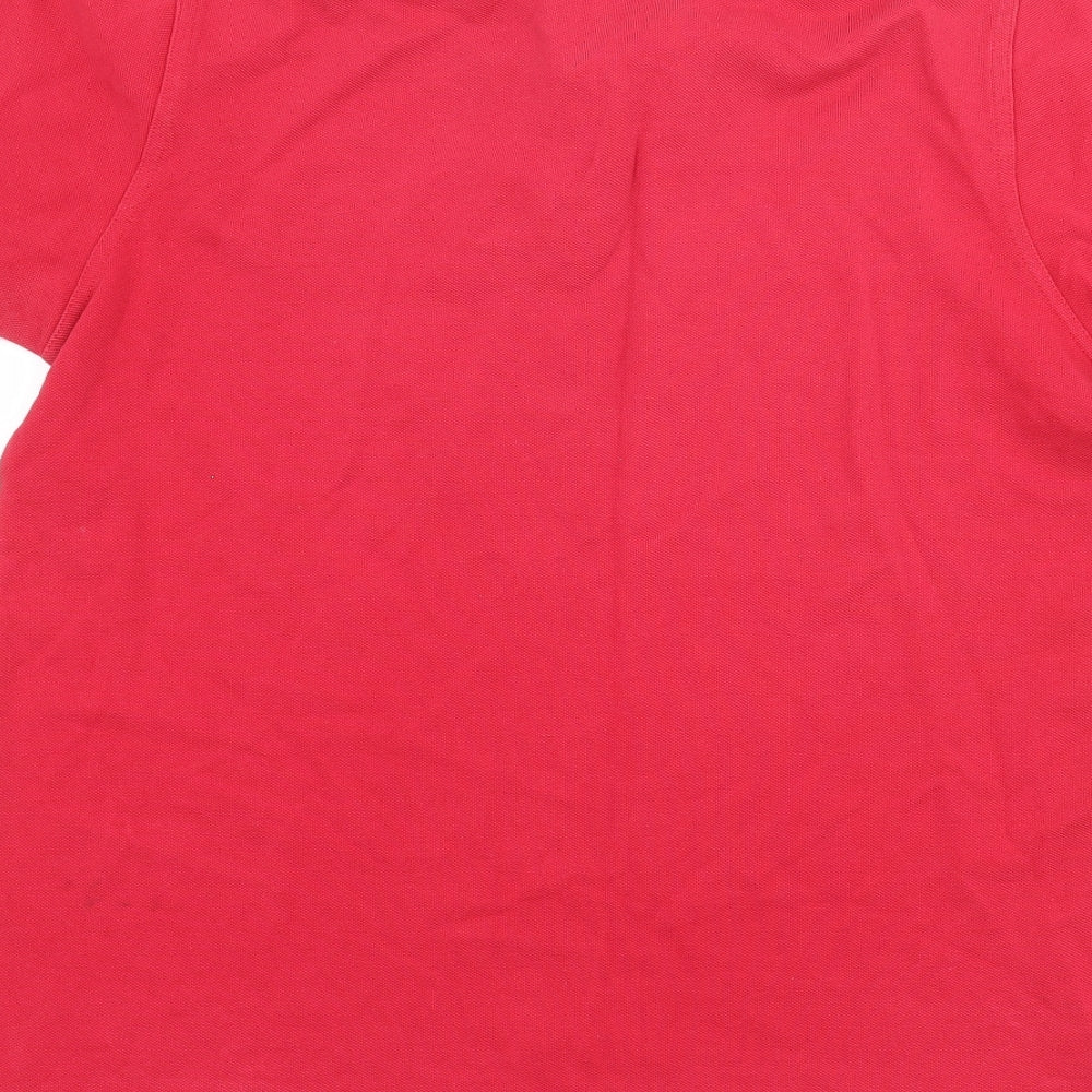 Easy Mens Red Jersey Polo Size M