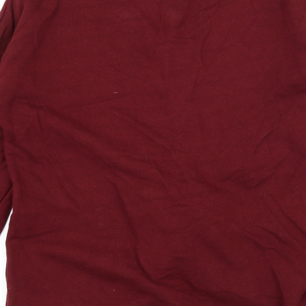 Missguided Womens Red Jersey Pullover Sweatshirt Size S - Knot Detail