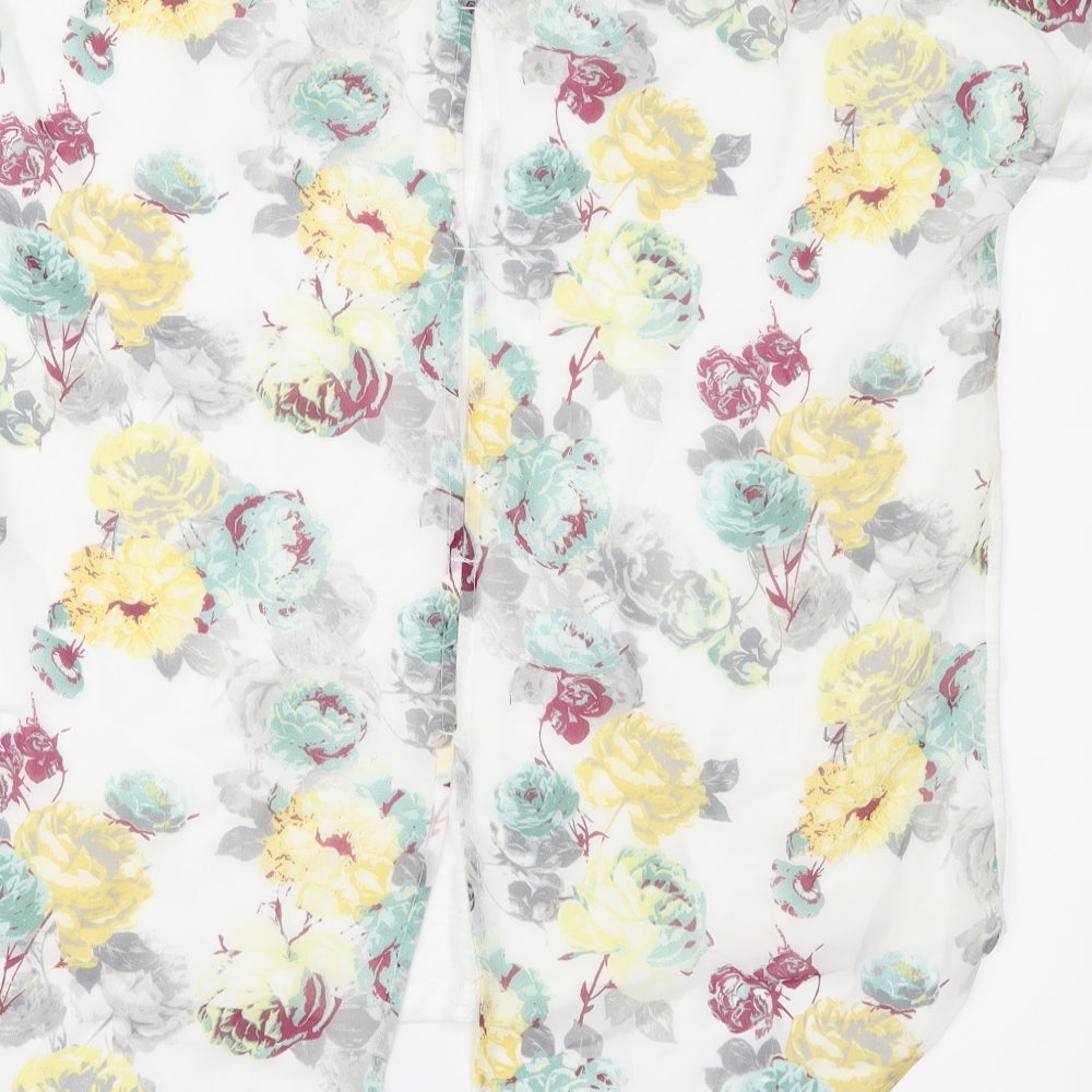 NEXT Womens Ivory Floral Basic Blouse Size 12