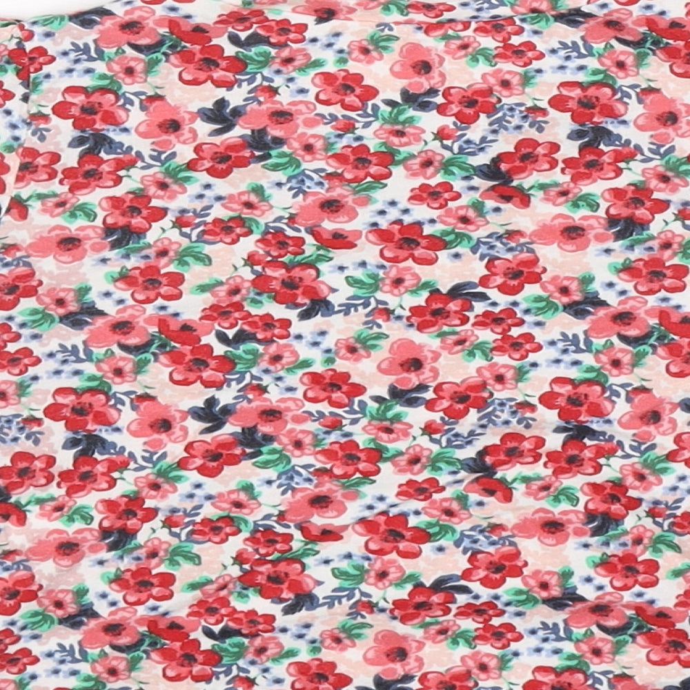 H&M Girls Multicoloured Floral Basic T-Shirt Size S