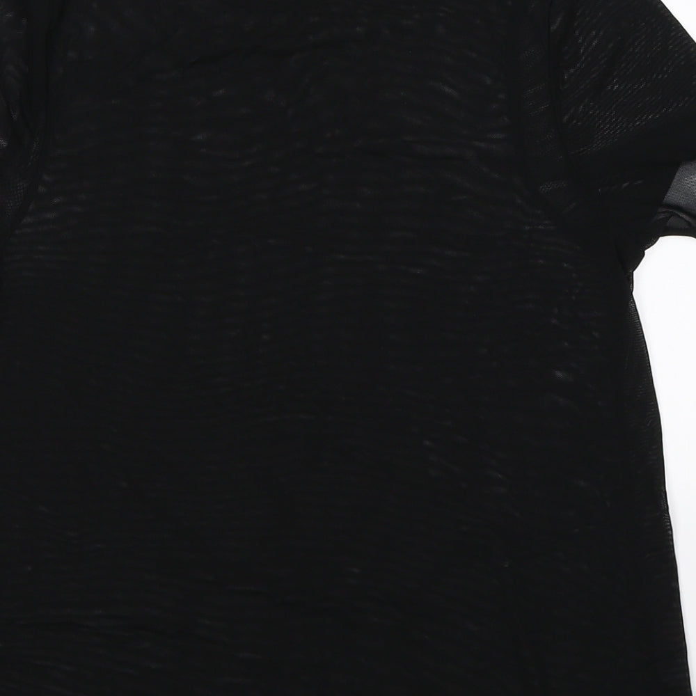 New Look Womens Black Basic T-Shirt Size 10