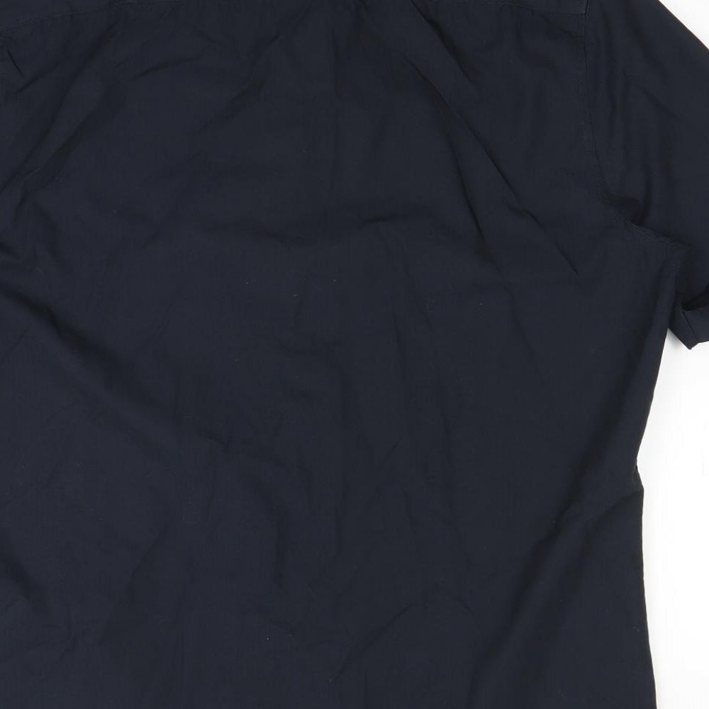 H&M Mens Blue Button-Up Size L