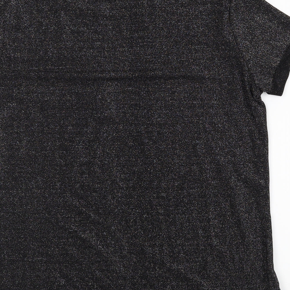 pink studio Womens Black Basic T-Shirt Size L